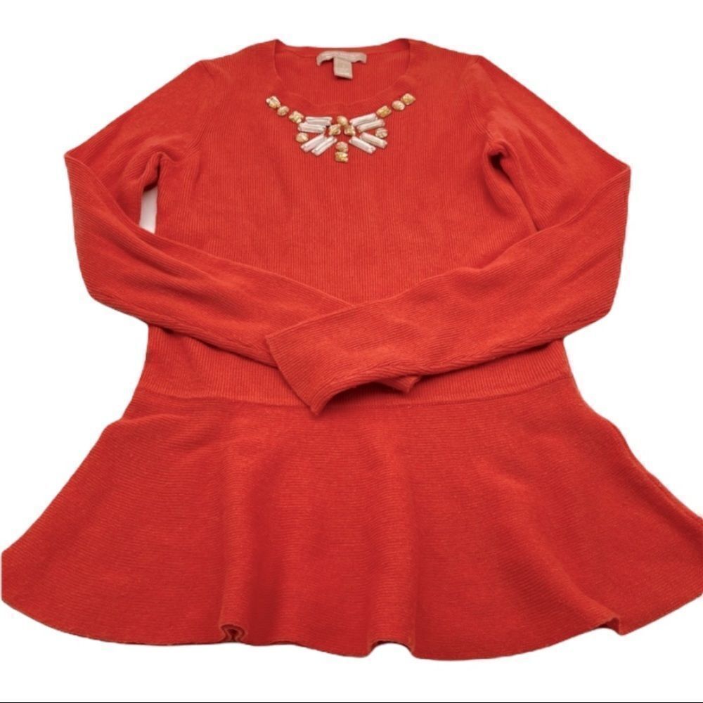 Banana Republic Italian Yarn Peplum Sweater SMALL